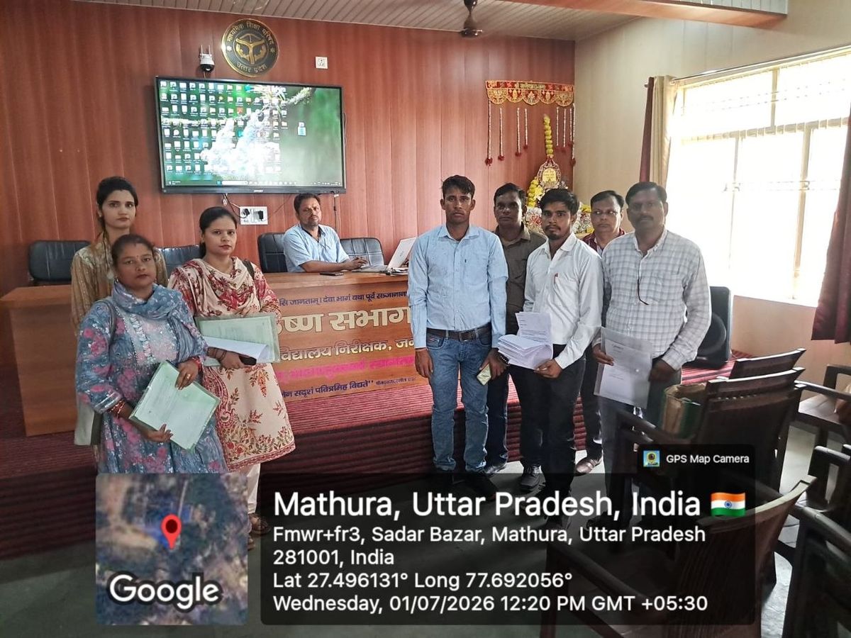 Classroom session with students under the UP Madhyamik programme